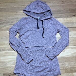 Motherhood Maternity Nursing Heathered Mauve Long Sleeve Hoodie Women’s S
